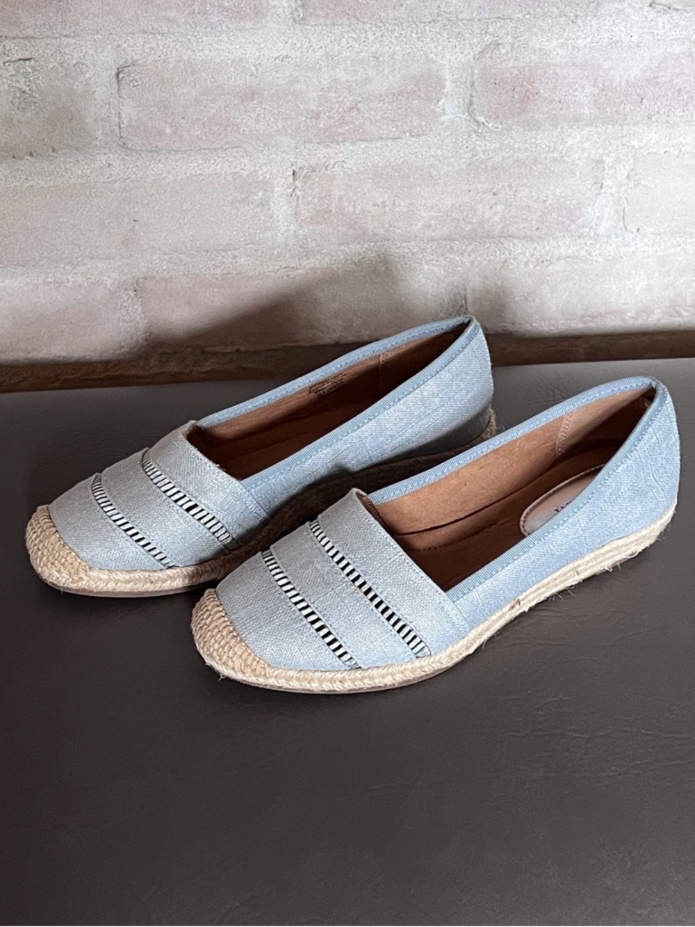Alfani Pale Blue Slip-On Espadrille Flats